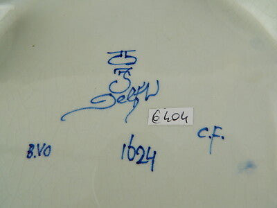 ANTICO 1951 CENTROTAVOLA FRUTTIERA CERAMICA BIANCO BLU ROYAL DELFT DIPINTO MANO