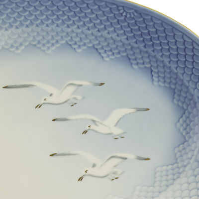PIATTO PORTATA OVALE PORCELLANA BING&GRONDAHL COPENHAGEN 315 COLLEZIONE GABBIANI
