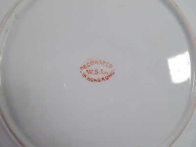 VINTAGE PIATTO COLLEZIONE ORIENTALE HONG KONG DIPINTO MANO HAND MADE OLD PLATE
