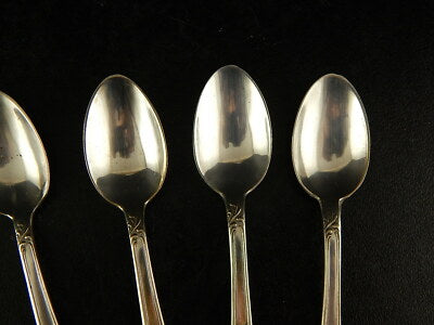 ANTICO SET 5 CUCCHIAINI ARGENTATI BAGNO ARGENTO SILVER PLATED PUNZONE ARG 1000