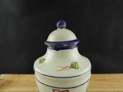 ANTICO VASO ALBARELLO SPEZIALE FARMACIA MAIOLICA SECONDA META' 1700 GHIRLANDE