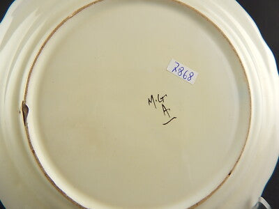 ANTICO RARO PIATTO COLLEZIONE CERAMICA POLICROMO ALBISOLA G. MAZZOTTI PRIMO '900