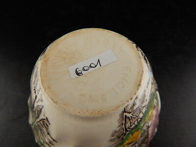 ANTICA ZUCCHERIERA CIOTOLA CERAMICA MYOTT STAFFORDSHIRE ENGLAND STAMPA MANO