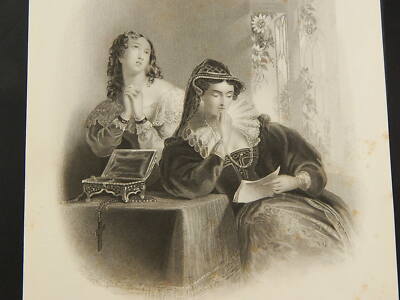 ANTICA STAMPA INCISIONE XIX SECOLO JOHN TALLIS & COMPANY LONDON PASSION FLOWER