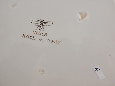 ANTICO 1946 PIATTO PIANO CERAMICA IMOLA TECNICA E DECORO SETTECENTO ITALIANO #9