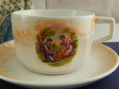 ANTICA TAZZA SCODELLA SET COLAZIONE A KAUFFMANN ELEFANTINO CERAMICA LOMBARDA ‘34