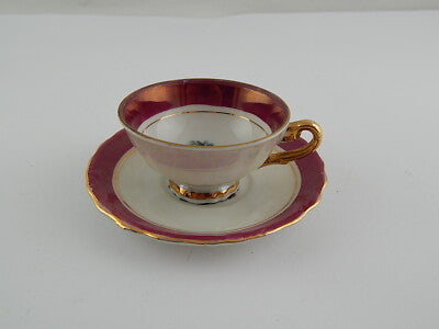 ANTICA VECCHIA PARIGI TAZZINA+PIATTO PORCELLANA SCENA GALANTE VIEUX PARIS