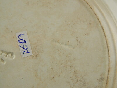 ANTICO AUTENTICO PIATTO CERAMICA POTTERY WEDGWOOD POMPEI META' 800 BIANCO BLU