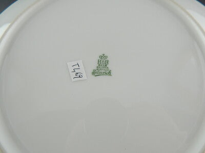 ANTICO PIATTO PORCELLANA E ORO HEINRICH SELB BAVARIA FIRENZE PALAZZO VECCHIO