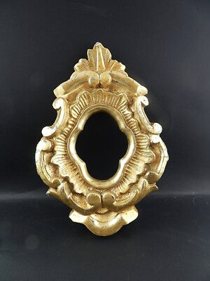 ANTICA PREZIOSA CORNICE LEGNO SCOLPITO DECORATA PASTIGLIA DORATA LUIGI XV 1700 #