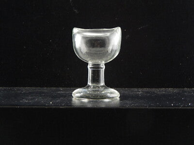 ANTICO RARO ORIGINALE BICCHIERE VETRO SPESSO SOFFIATO LAVA OCCHIO