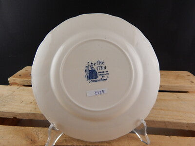 VINTAGE PIATTO PORCELLANA JOHNSON BROS THE OLD MILL STAMPA A MANO CM 18 #4737