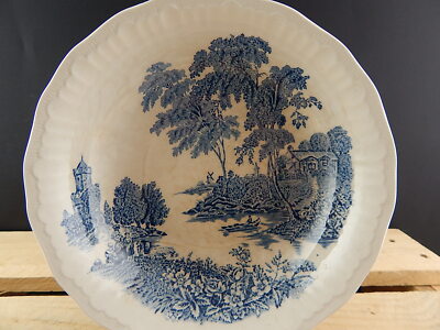 SWINNERTONS THE FERRY ANTICA CIOTOLA CERAMICA PORTA BONBONS BIANCA BLU