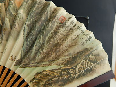 VINTAGE VENTAGLIO MADE IN PEOPLE'S REPUBLIC OF CHINA BAMBU’ CARTA META' 1900