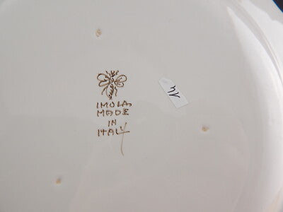 ANTICO 1946 PIATTO PIANO CERAMICA IMOLA TECNICA E DECORO SETTECENTO ITALIANO #14