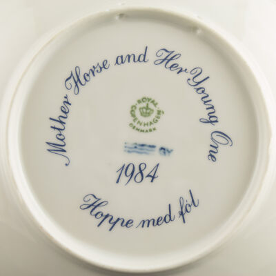 ROYAL COPENHAGEN PIATTO FESTA DELLA MAMMA 1984 ANIMALI ORIGINALE PORCELLANA PRIM