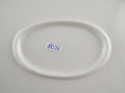 ANTICO PREZIOSO VASSOIO RAVIERA PORCELLANA DI PARIGI PROFILI BLU FINE 800