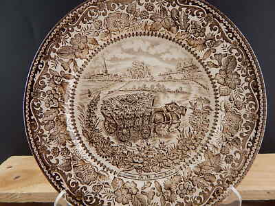 VINTAGE PIATTO CERAMICA STAMPA A MANO ENGLISH IRONSTONE TABLEWARE