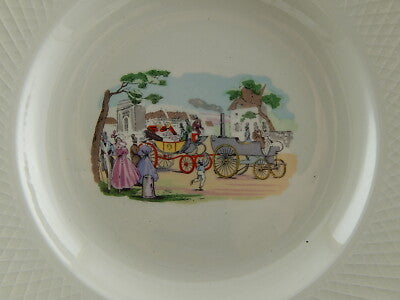 ANTICO RARO PIATTO SEMI PORCELLANA INGLESE OLD BRIDGE EARTHENWARE COLLEZIONE 268