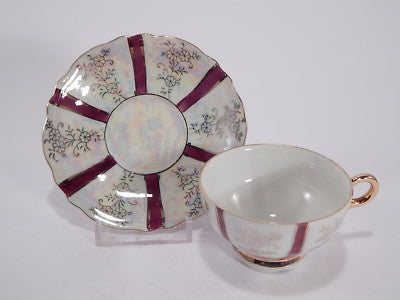 VINTAGE SET TAZZA PIATTINO PORCELLANA GIAPPONESE PORCELAIN JAPANESE CUP SAUCER