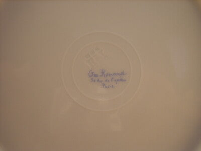 ART DECO PIATTO PORCELLANA FRANCESE GEO ROUARD 34 Av. de l'opera Paris