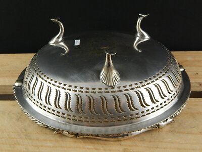 ANTICO ROCAILLE PREZIOSO ELEGANTE CESTINO CENTROTAVOLA ARGENTATO SILVER PLATED