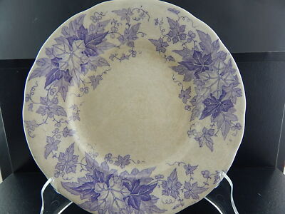 ANTICO PIATTO CERAMICA SARREGUEMINES U&C BRYONIA VIOLA FINE 1800 ART NOUVEAU 934