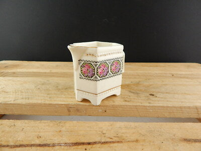 ANTICA AUTENTICA LIBERTY LATTIERA BRICCO CERAMICA DECORATA CON ROSE LUISE