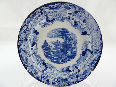 ANTICO PIATTO PORCELLANA SOCIETA' CERAMICA RICHARD CHINESE DIPINTO 1870 MILANO #