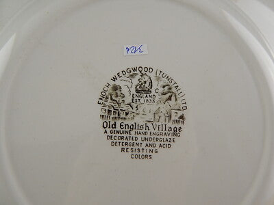 ANTICO PIATTO SEMI PORCELLANA ENOCH WEDGWOOD TUNSTALL LTD. OLD ENGLISH VILLAGE