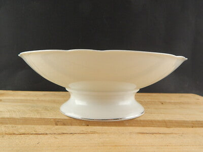 ANTICA ART DECO VERBANO LAVENO ALZATA CENTROTAVOLA PORCELLANA DECORO ARGENTO