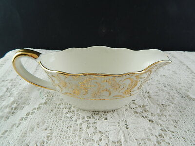 ANTICA RARA SALSIERA CERAMICA SARREGUEMINES DIGOIN 1920 ORO ZECCHINO COLLEZIONE