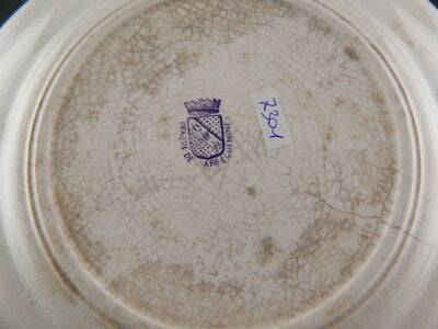 ANTICO PIATTO CERAMICA SARREGUEMINES 1800 LA CORRIDA POSE DE BANDERILLAS