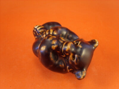 STATUINA PORCELLANA ROYAL COPENHAGEN STONEWARE "Cucciolo Orso Bruno" 21434 ORIGI