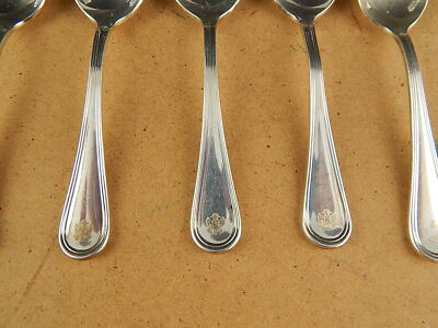 VINTAGE 5 CUCCHIAINI ARGENTATI BAGNO ARGENTO SILVER PLATED SANT'ANDREA CM. 14,5