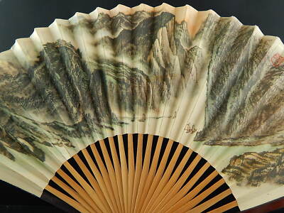 VINTAGE VENTAGLIO MADE IN PEOPLE'S REPUBLIC OF CHINA BAMBU’ CARTA META' 1900