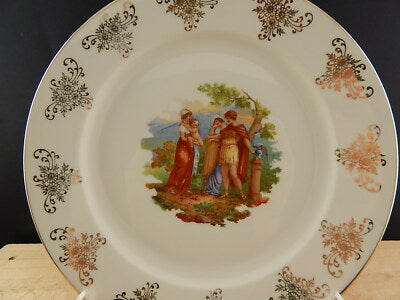 ANTICO PIATTO PORCELLANA HUTSCHENREUTHER SELB BAVARIA DIPINTO ANGELICA KAUFFMANN