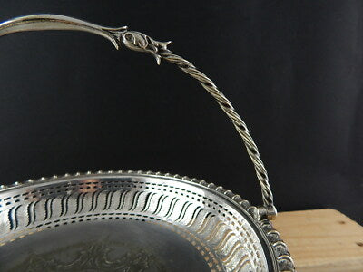 ANTICO ROCAILLE PREZIOSO ELEGANTE CESTINO CENTROTAVOLA ARGENTATO SILVER PLATED
