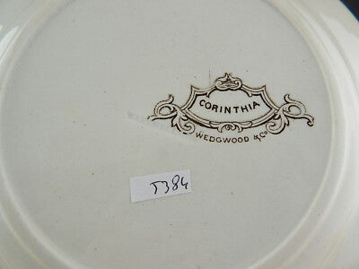 WEDGWOOD&CO CORINTHIA ANTICO RARO PIATTO CERAMICA FINE 1800 COLLEZIONE #5384