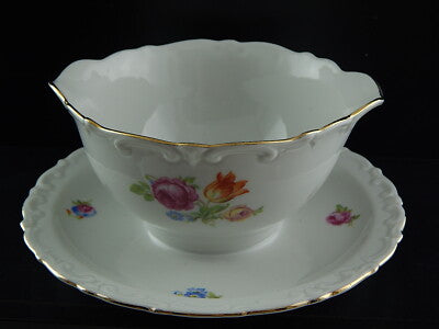 ANTICA RARA SALSIERA PORCELLANA MANIFATTURA TEDESCA KAHLA METÀ 1900