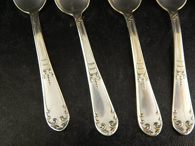 ANTICO SET 5 CUCCHIAINI ARGENTATI BAGNO ARGENTO SILVER PLATED PUNZONE ARG 1000