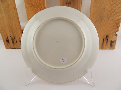 ANTICO PIATTO PORCELLANA PARIGI INIZIO 800 DIPINTO MANO FIORI POLICROMI IMPERO*