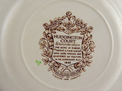 ANTICO PIATTO PORCELLANA 1891 J. & C. MEAKIN ROMANTIC ENGLAND HUDDINGTON COURT