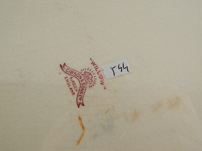 ANTICO GRANDE VASSOIO 1930 CERAMICA INGLESE DECORO WILLOW GIBSON&SONS BURSLEM#
