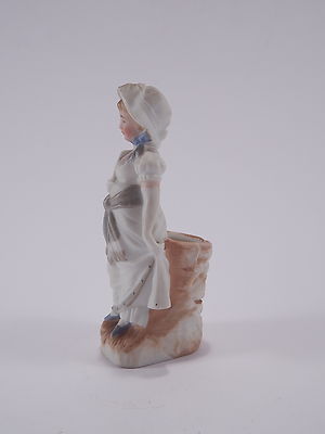 ANTICA STATUINA DAMINA IN BISCUIT INGLESE DA COLLEZIONE PORCELAIN FIGURINE