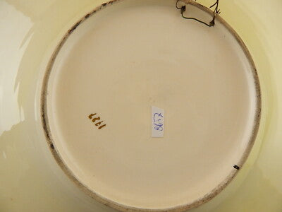 VINTAGE PREZIOSO PIATTO PARATA CENTROTAVOLA CERAMICA CAPODIMONTE PUTTI A SBALZO