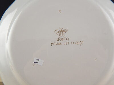 ANTICO 1946 PIATTO CERAMICA IMOLA TECNICA E DECORO SETTECENTO ITALIANO CM 19 #3