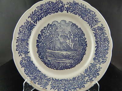 RETRO' PIATTO PIANO CERAMICA FAENZA FORTE BIANCO BLU COLLEZIONE SHABBY CHIC