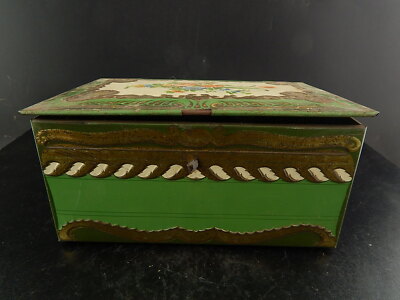 ANTICA RARA SCATOLA COFANETTO LATTA CARAMELLE CIOCCOLATINI FLOREALE COLLEZIONE