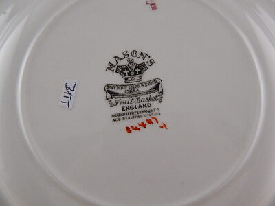 ANTICO RARO VASSOIO PIATTO PORCELLANA MASON'S FRUIT BASKET STAMPATO DIPINTO MANO